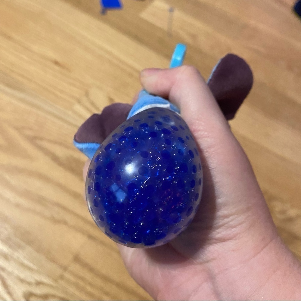 Disney Stitch Squish Ball Plush Bag Clip Blue Lilo - Picture 4 of 5